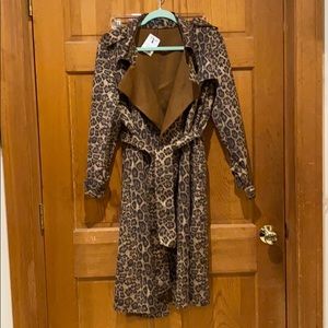 Women’s leopard trench coat